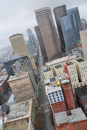 Downtown Seattle from the Smith Tower Angled