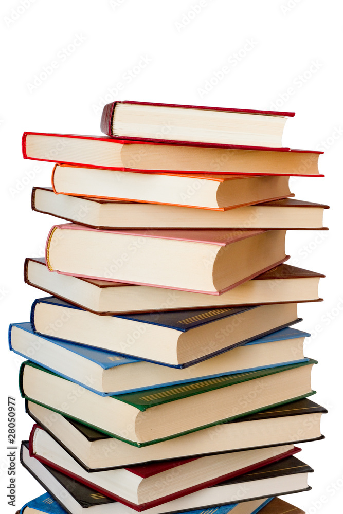 Colored books isolated on the white background Colored books isolated on the white background
