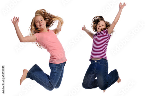 Girls jumping