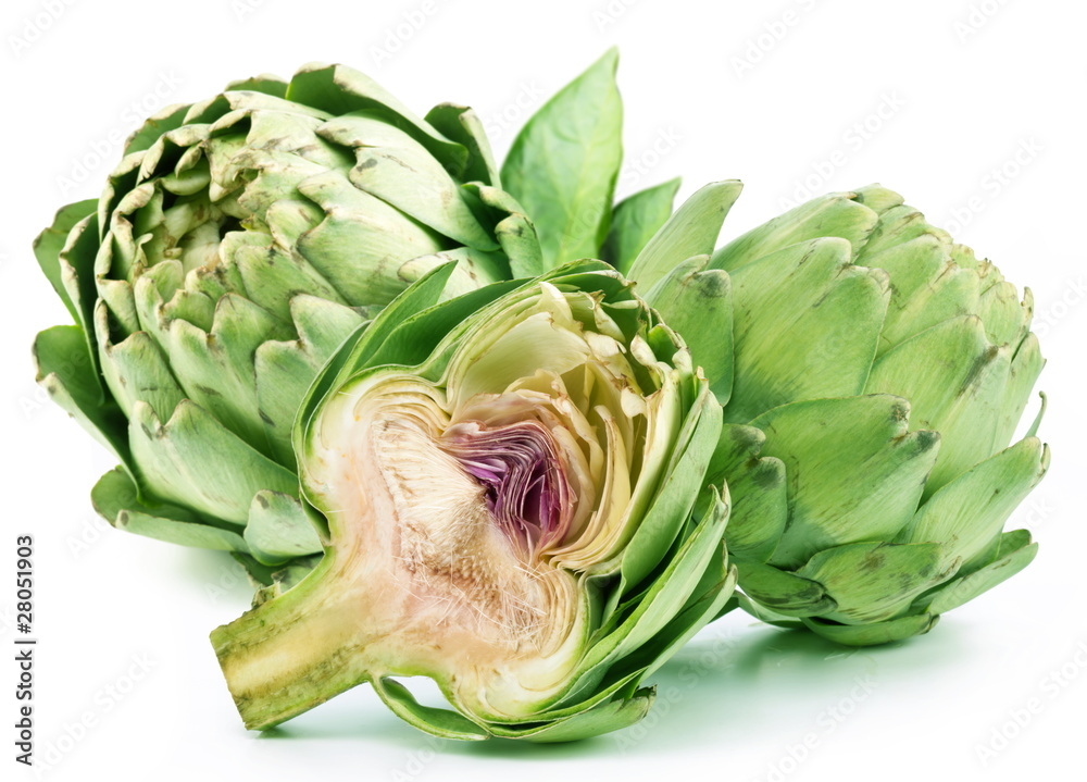 Obraz premium Artichoke on a white background