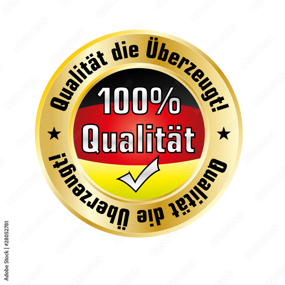 Qalität Überzeugt Gold Button