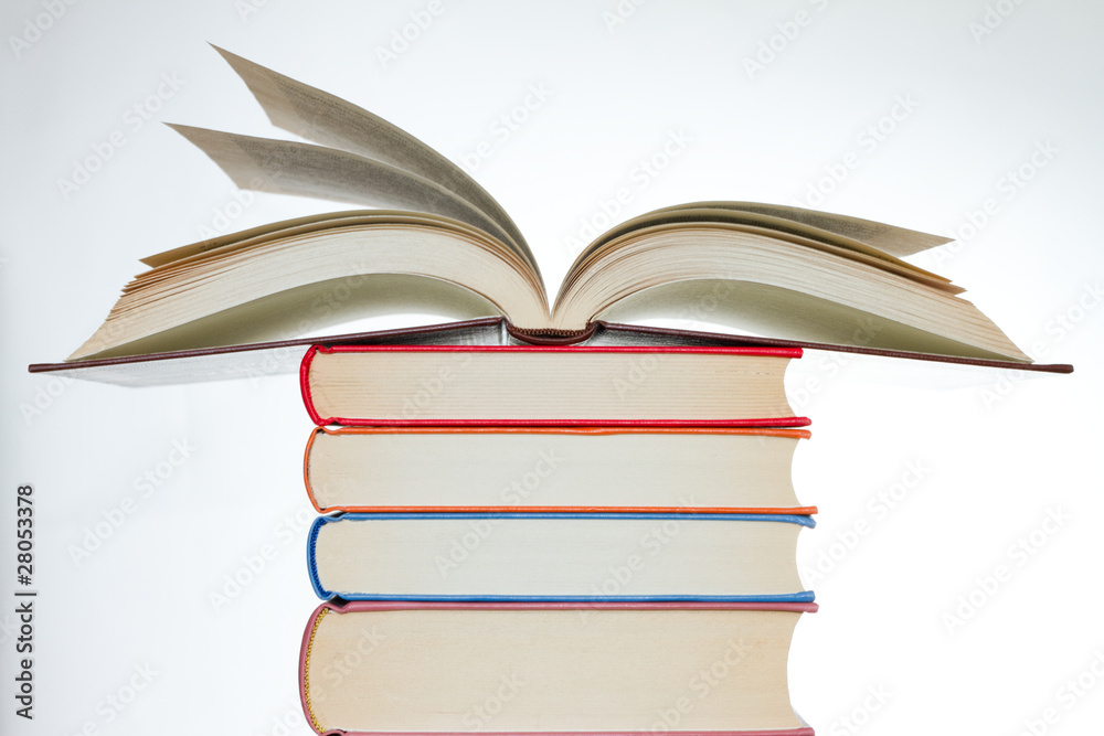 Fototapeta premium Stacked books