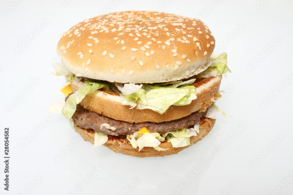 Popular fast food hamburger Popular fast food hamburger