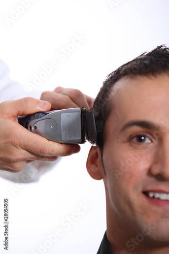 Man having an haircut