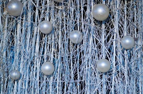 Silver christmas balls