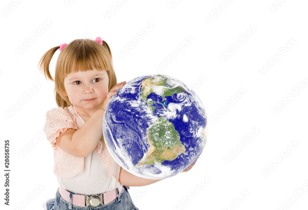 The little girl and mother Earth The little girl and mother Earth