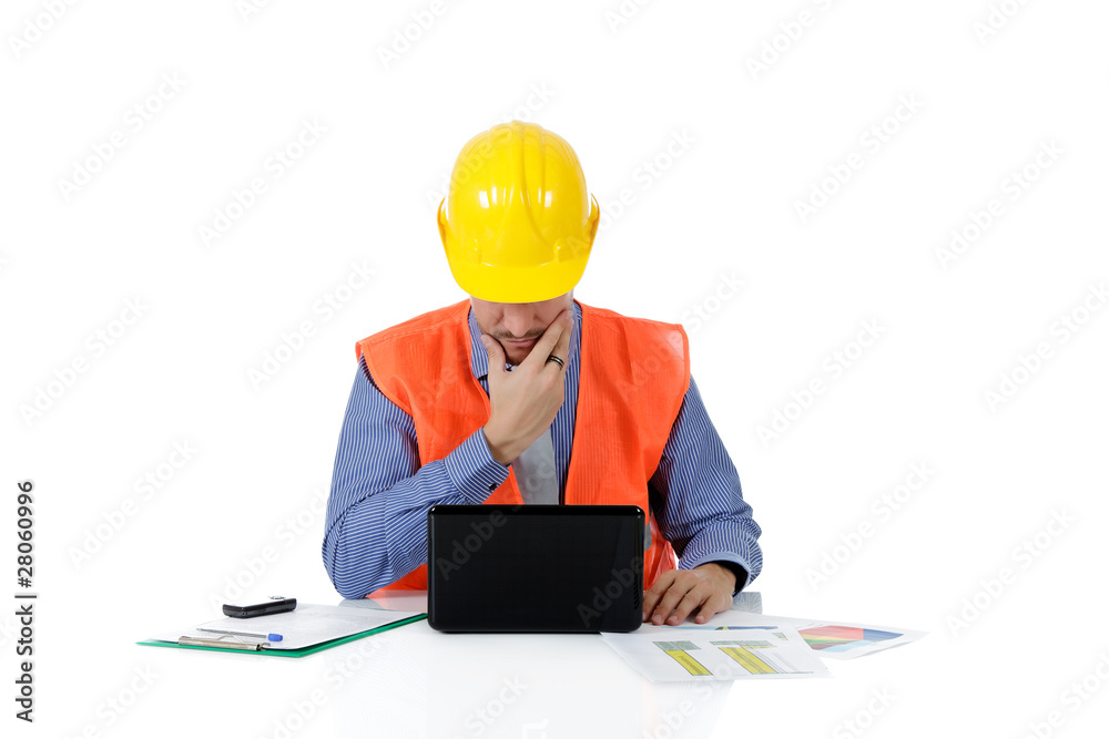 Successful attractive caucasian man architect Successful attractive caucasian man architect