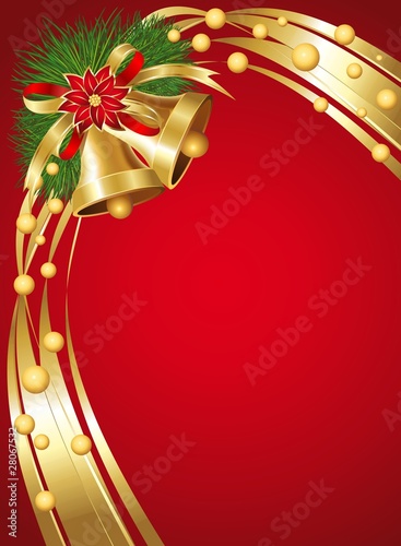 Campane di Natale-Christmas Bells Background-Vector