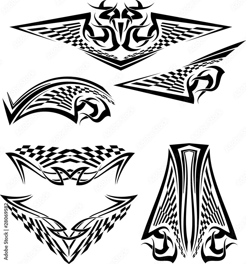 Fototapeta premium tattoo Race Flag