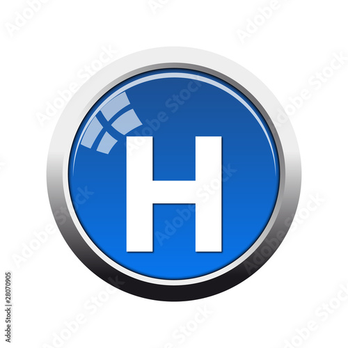 Botón glossy hospital
