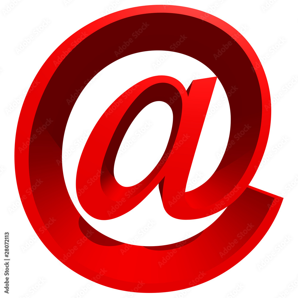 High resolution 3D red symbol isolated on white background High resolution 3D red symbol isolated on white background