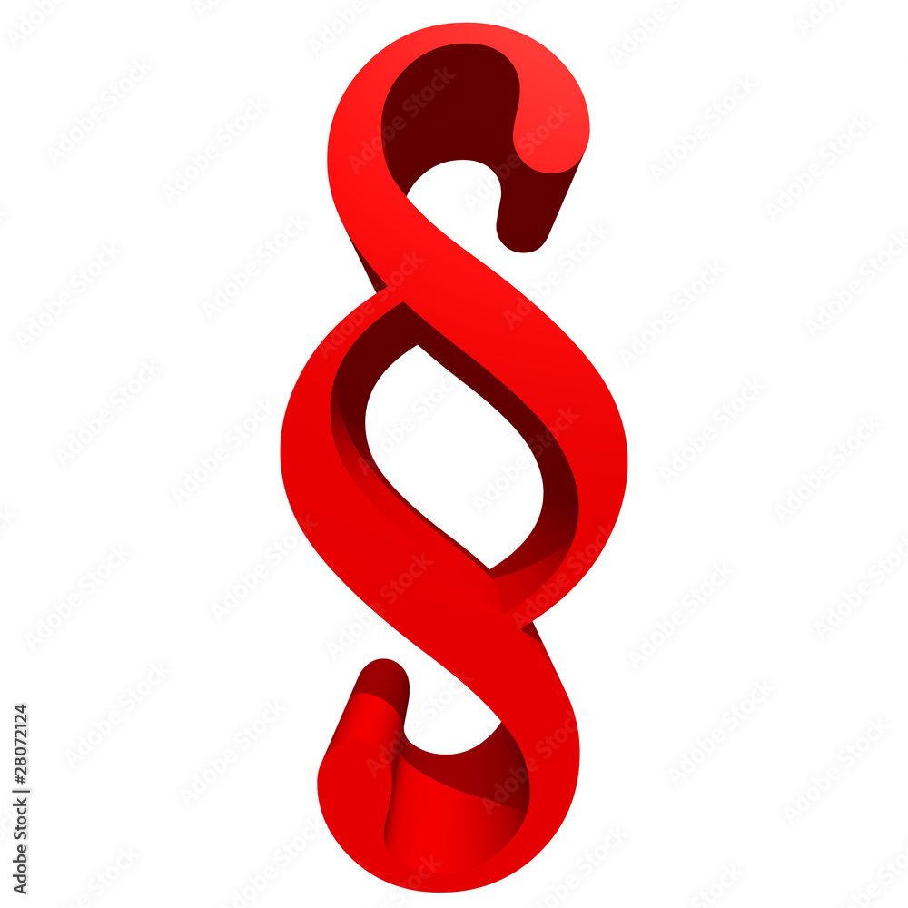 High resolution 3D red symbol isolated on white background High resolution 3D red symbol isolated on white background