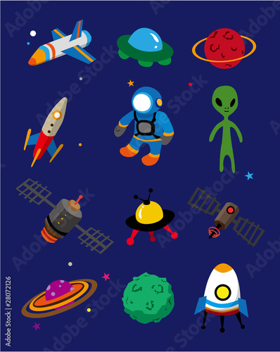 cartoon space icon