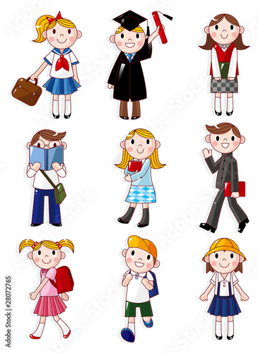 cartoon student icon