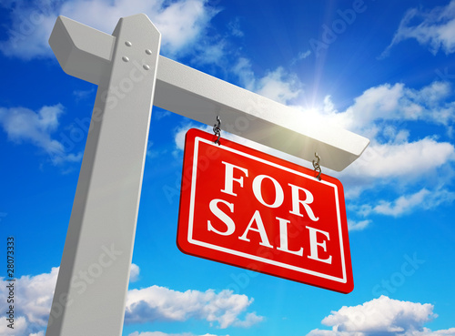 Obraz na plátne "For sale" real estate sign