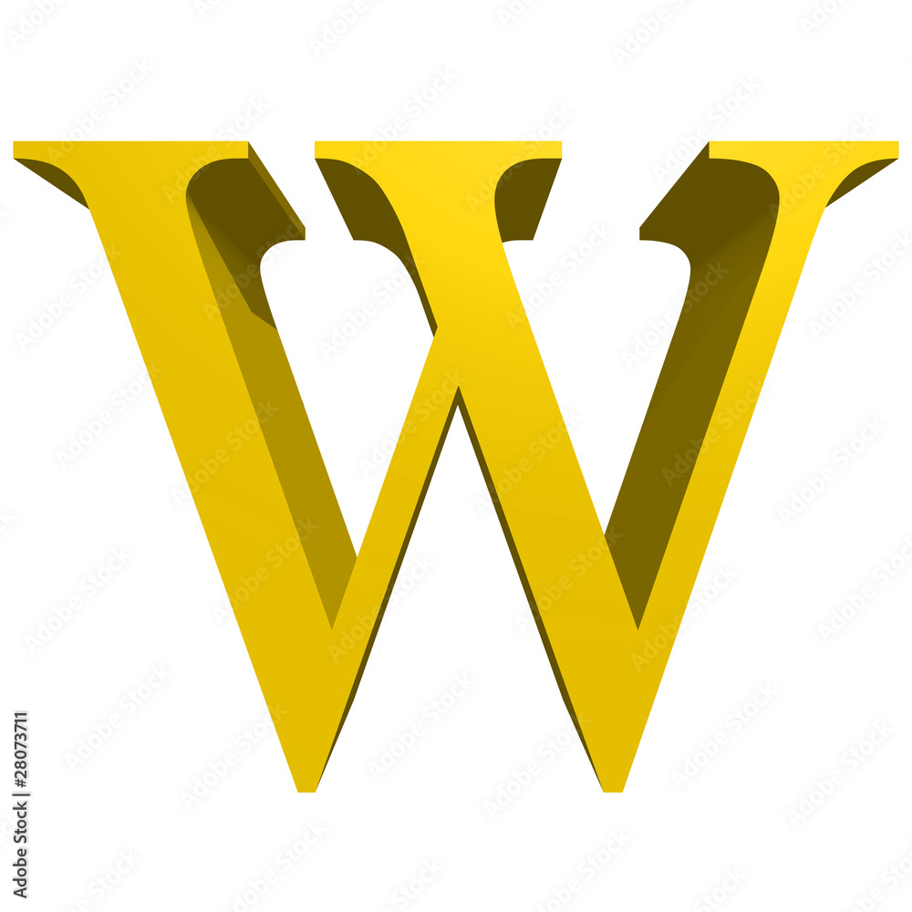 High resolution 3D yellow font isolated on white background High resolution 3D yellow font isolated on white background