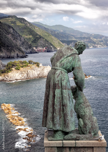 Saint Francis with  the Wolf of Gubbio photo