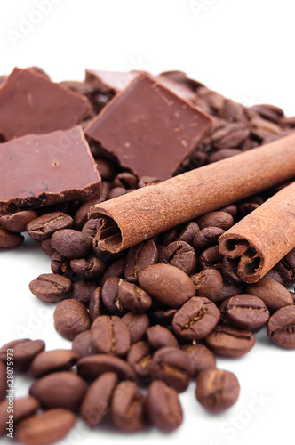 Cinnamon, coffee and chocolate