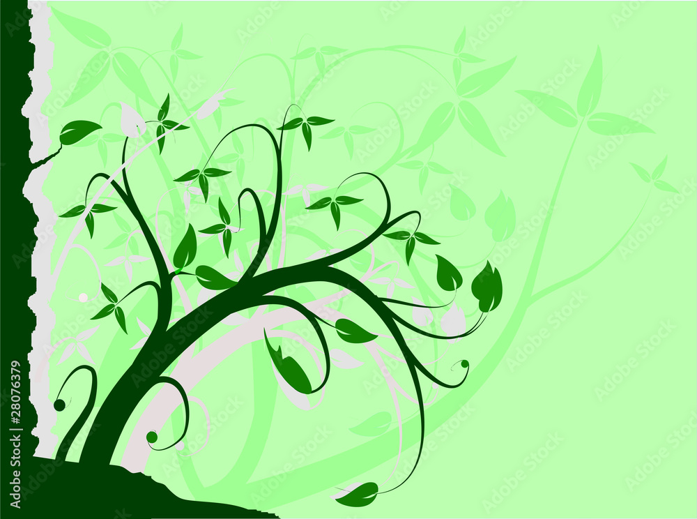 A green floral background vector illustration A green floral background vector illustration