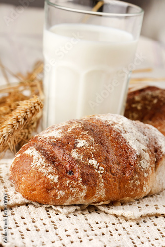 fresh bread on the table