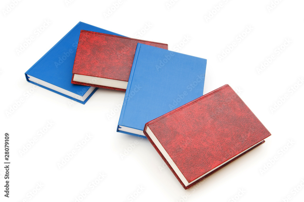 Fototapeta premium Stack of books isolated on the white background