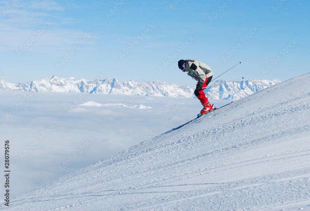 skier downhill