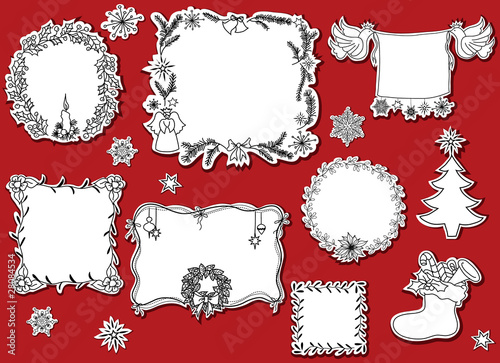 Doodle design elements - Christmas