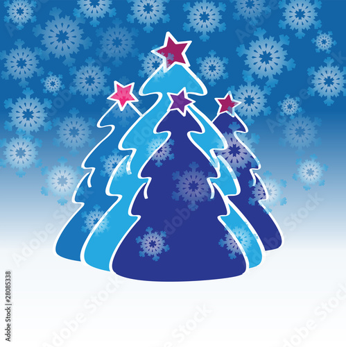 arboles de navidad azules