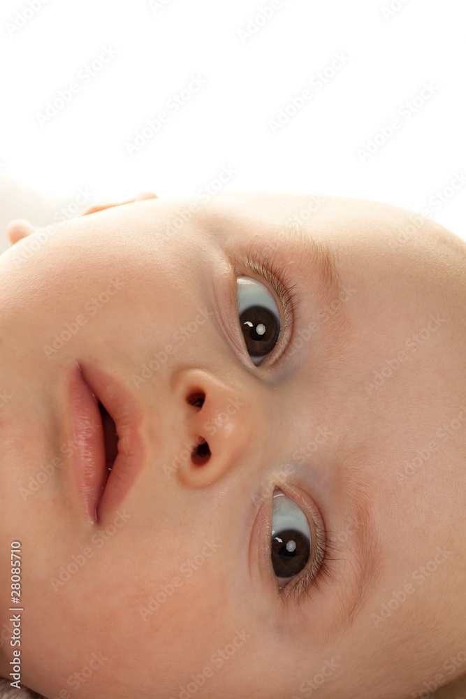 Gesicht eines staunenden Babys Gesicht eines staunenden Babys