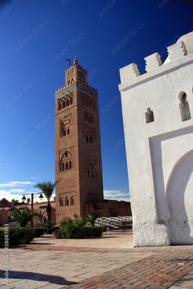 koutoubia, mosquée, marrakech, maroc, afrique, morocco