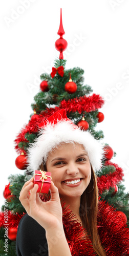 Woman at Christmas