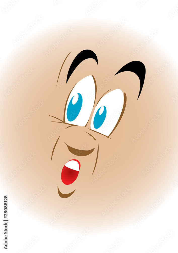 Vector illustration a smiling face