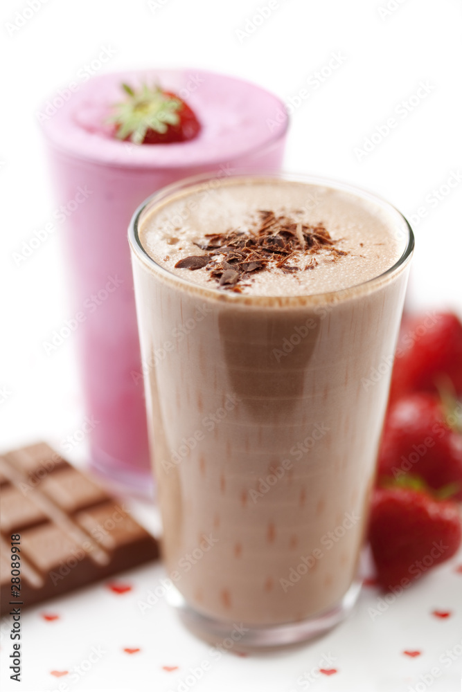 chocolate and strawberry milkshake chocolate and strawberry milkshake