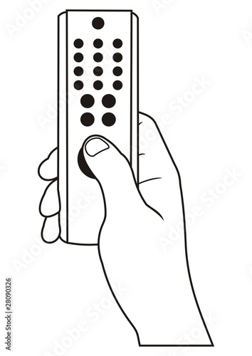 hand with remote control icon
