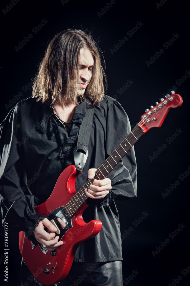 Obraz premium Rock-star playing a concert