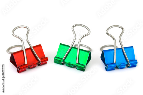 Multicolored paper clips