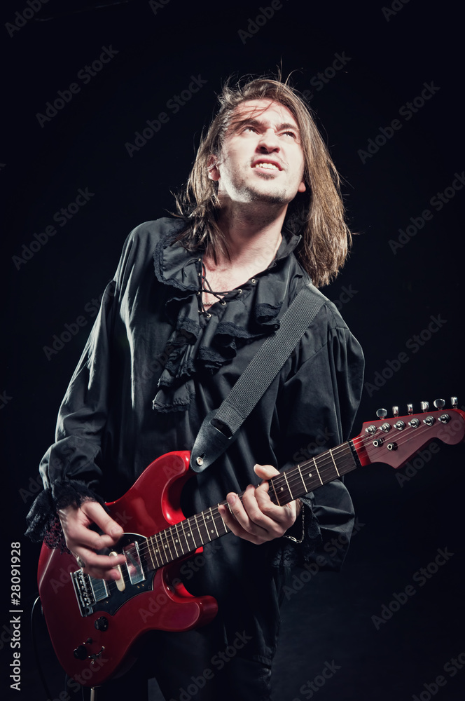 Obraz premium Rock-star playing a concert