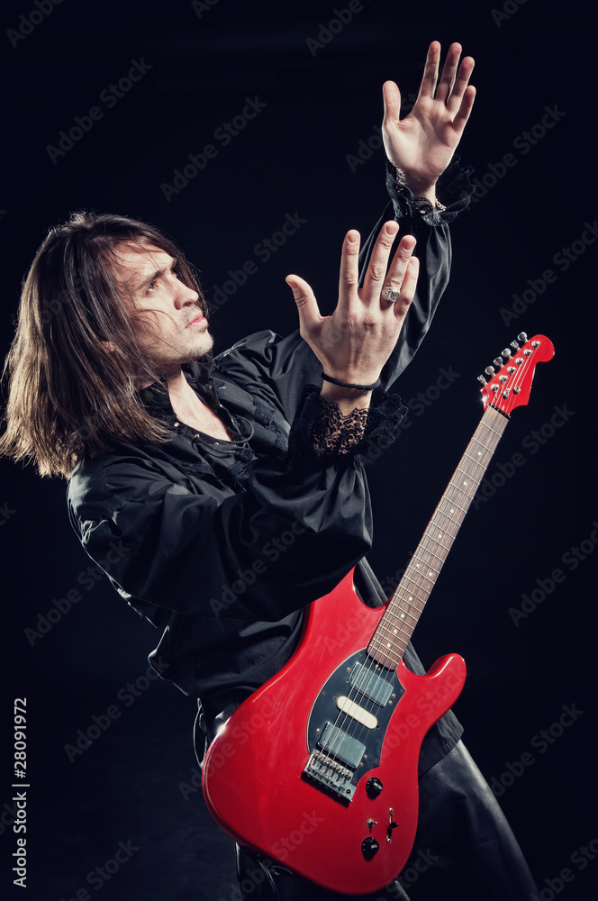 Fototapeta premium Rock-star playing a concert