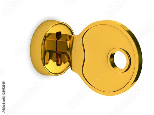 Isolated key and lock on wh...