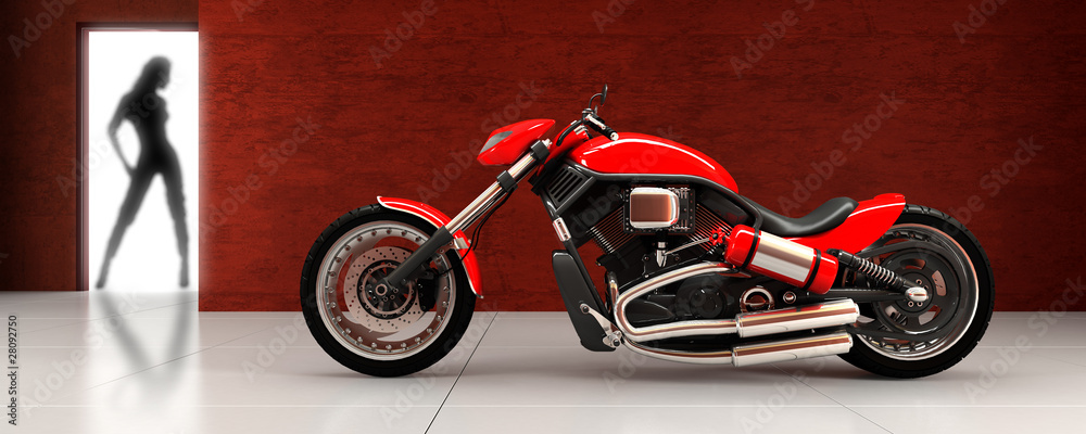 Fototapeta premium Red Loft Bike