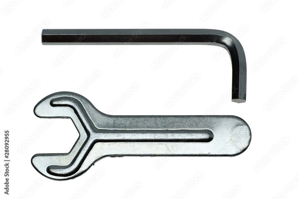 wrench and hex composition