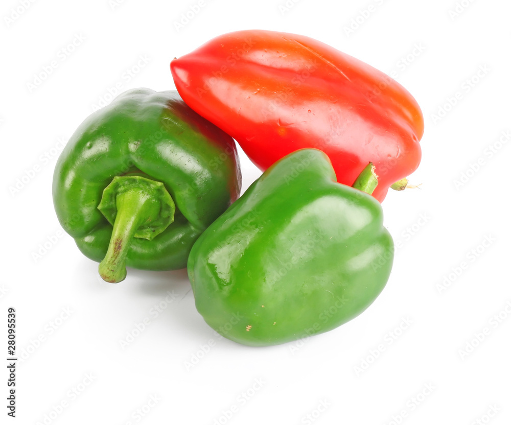 Three color peppers