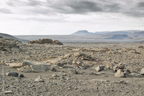 Schilderij op canvas Desierto frío en Islandia