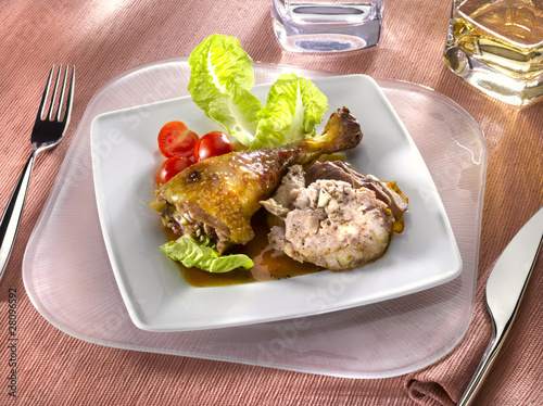 Photos chapon farci - capon stuffed - cappone ripieno