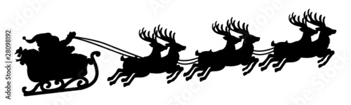 Weihnachtsmann Schlitten