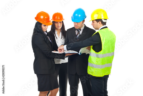Group of architects having conversation