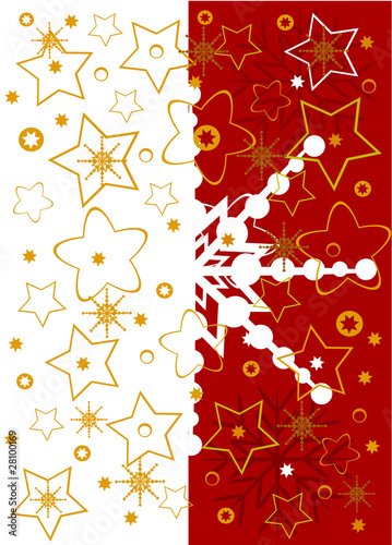 Christmas stars and snowflake background
