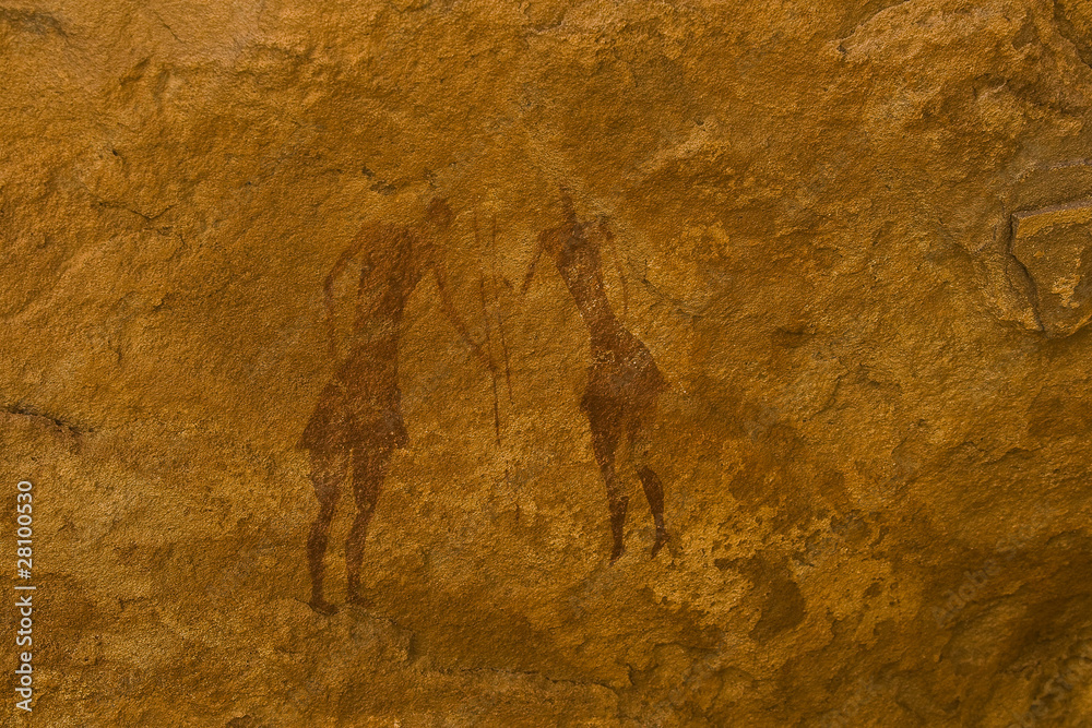 Naklejka premium Algérie, randonnée dans la Tadrart rouge