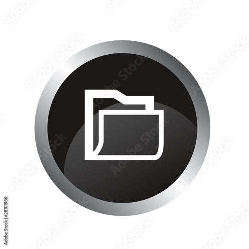Icon vector button file folder