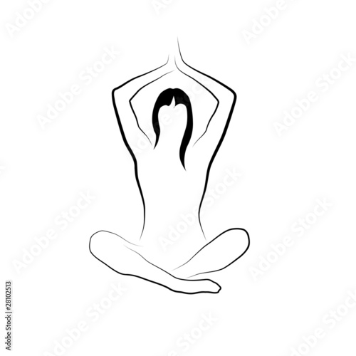 Silhouette Yoga (vector)